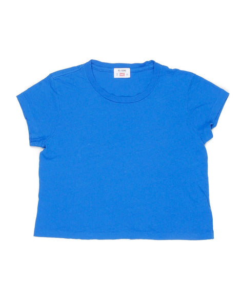 The 1950s Boxy Tee - Bright Blue