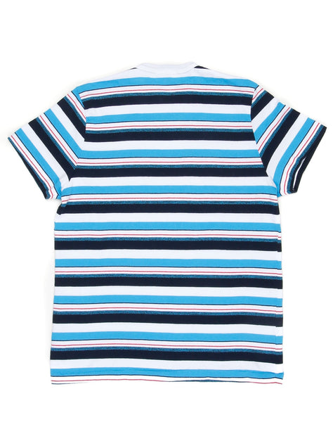 Striped Ringer Tee - Multi Blue