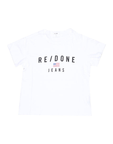 90's Logo Tee − Optic White