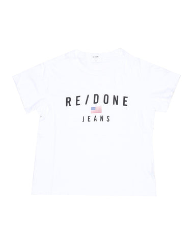 90's Logo Tee − Optic White